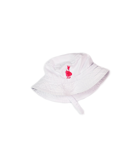 Z_White Bucket Hat Infant Pink D